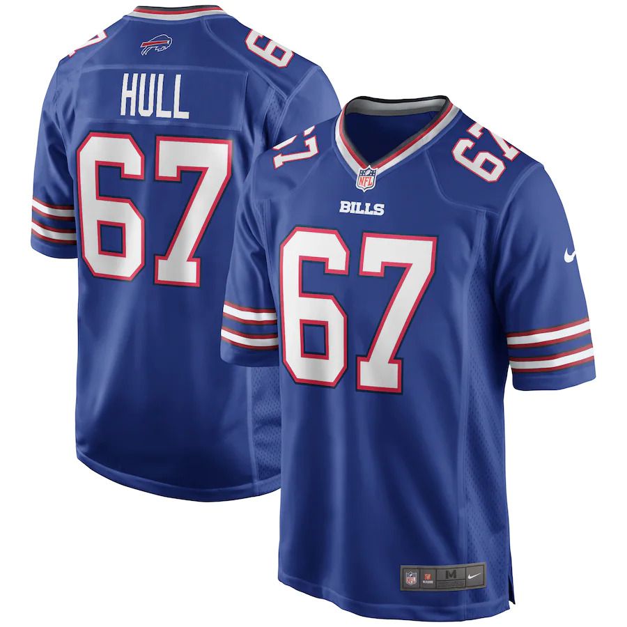 Men Buffalo Bills 67 Kent Hull Nike Royal Game Retired Player NFL Jersey